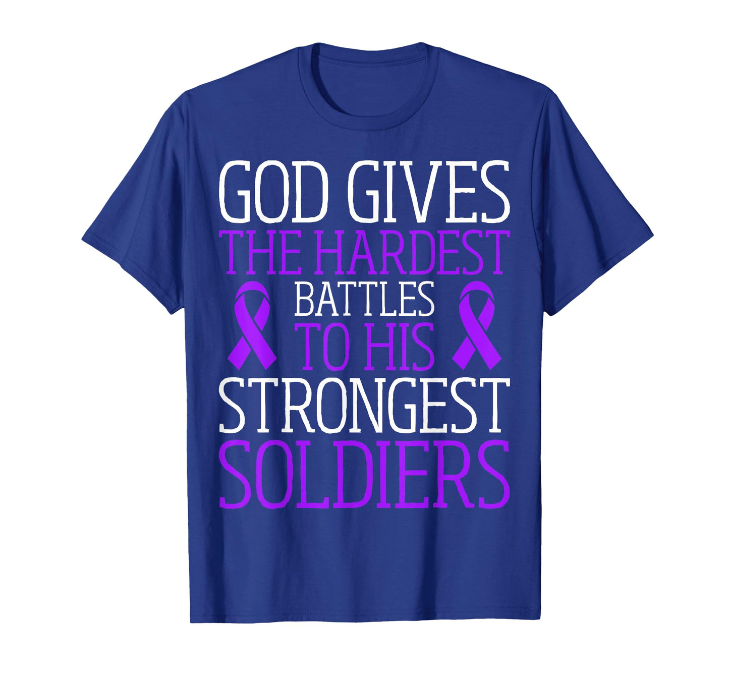 God Gives The Hardest Battles - Pancreatic Cancer Survivor T-Shirt