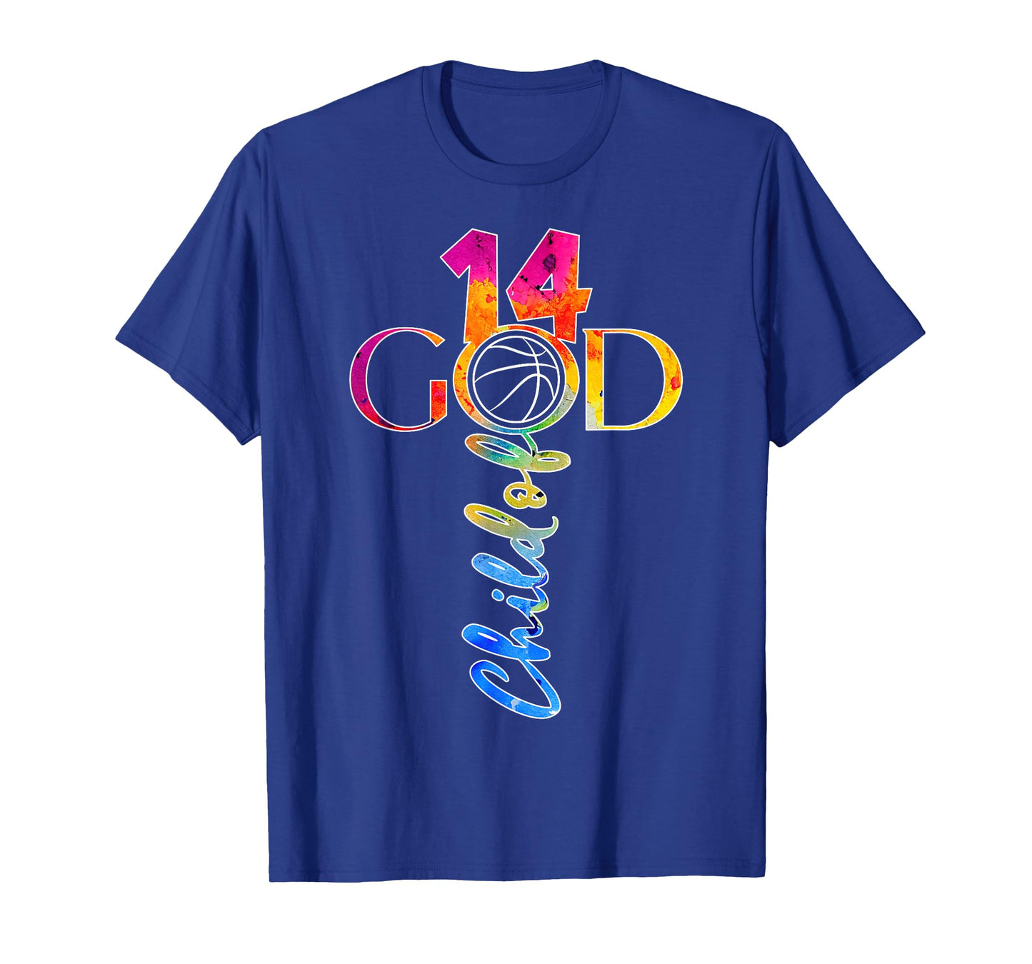 JESUS 14 YEARS CHILD OF GOD BASKETBALL 14TH BIRTHDAY T-Shirt