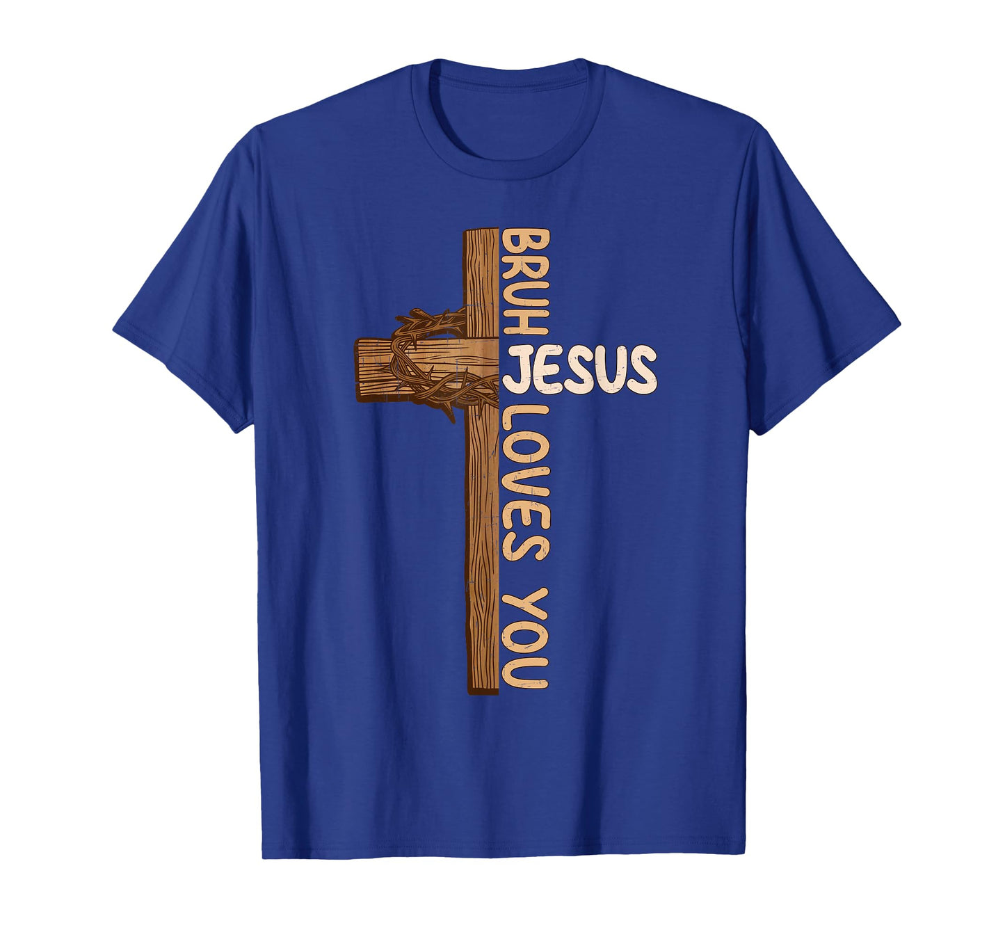 Religious Christian Boys Teens Kids Bruh Jesus Loves You T-Shirt