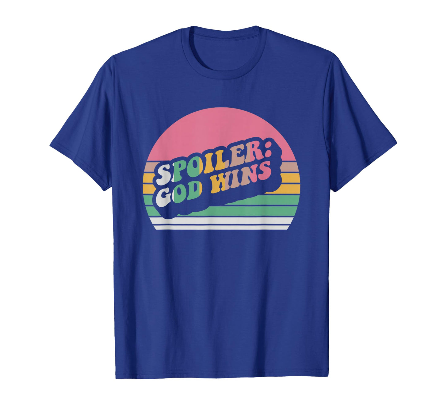 Spoiler God Wins Rainbow Retro Style T-Shirt