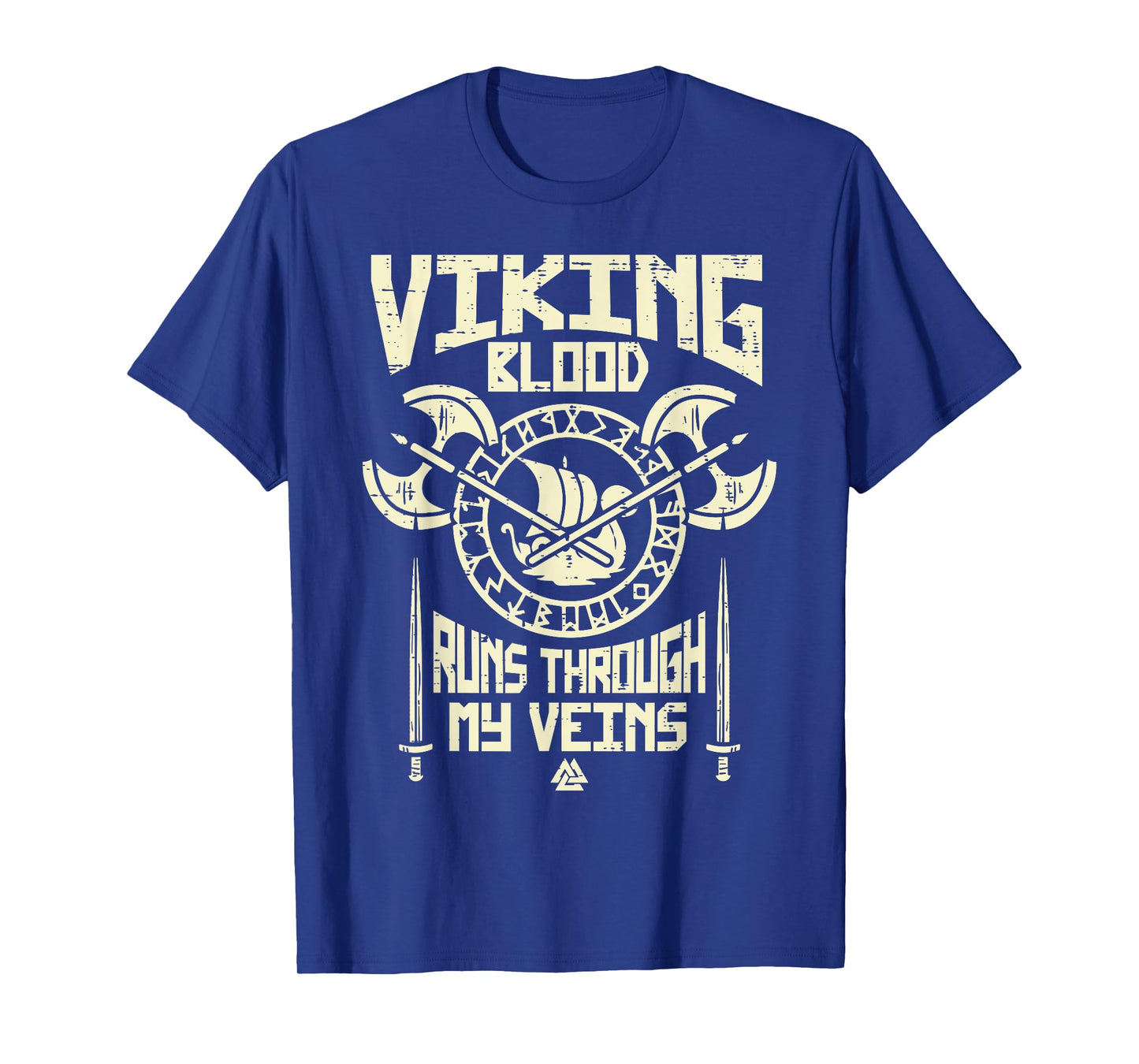 Viking Blood Runs Through My Vein Norse Men Boys Kids Women T-Shirt