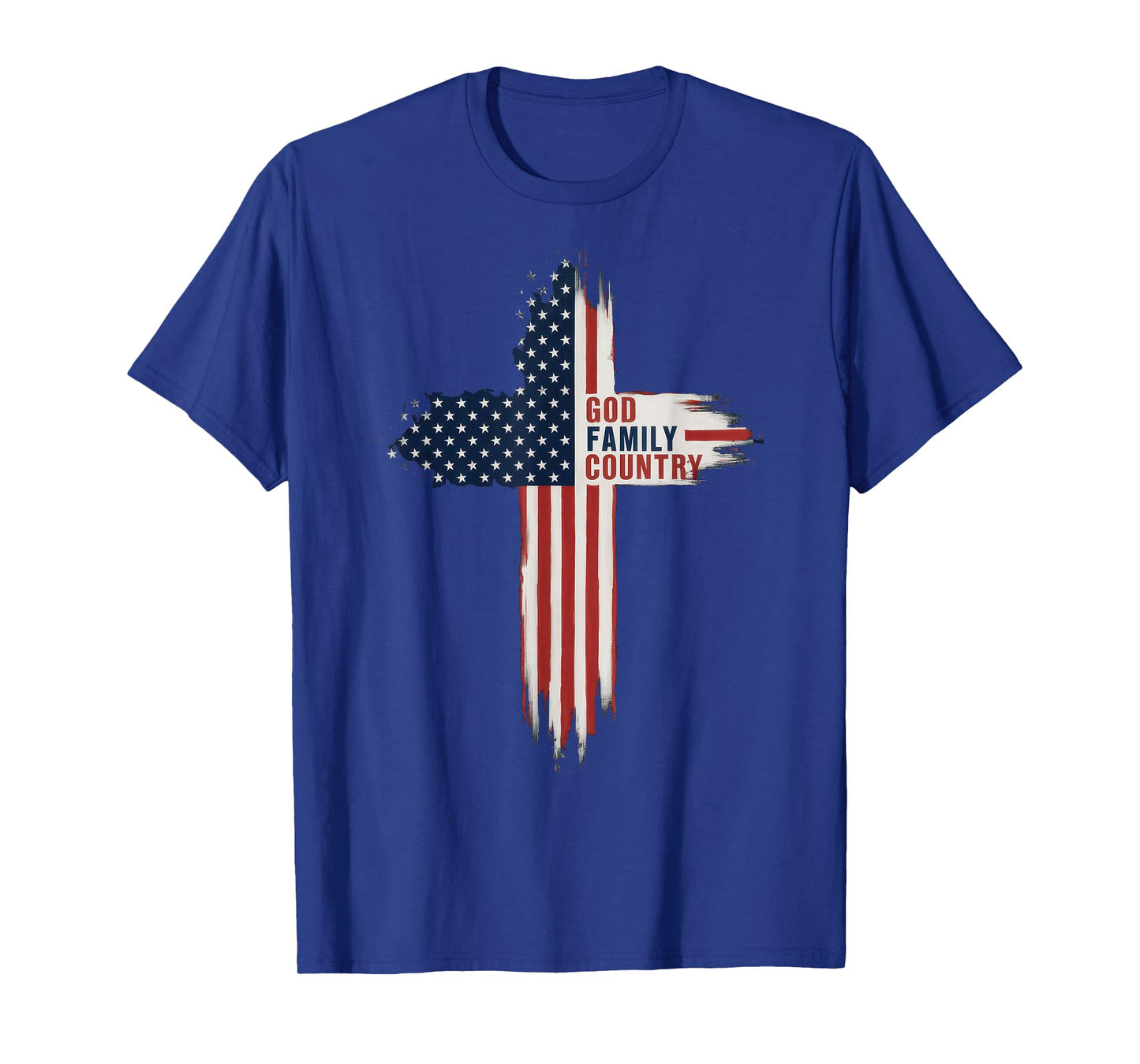 Patriotic Christian Family Faith USA Cross Wear God Family Country Christian T-Shirt