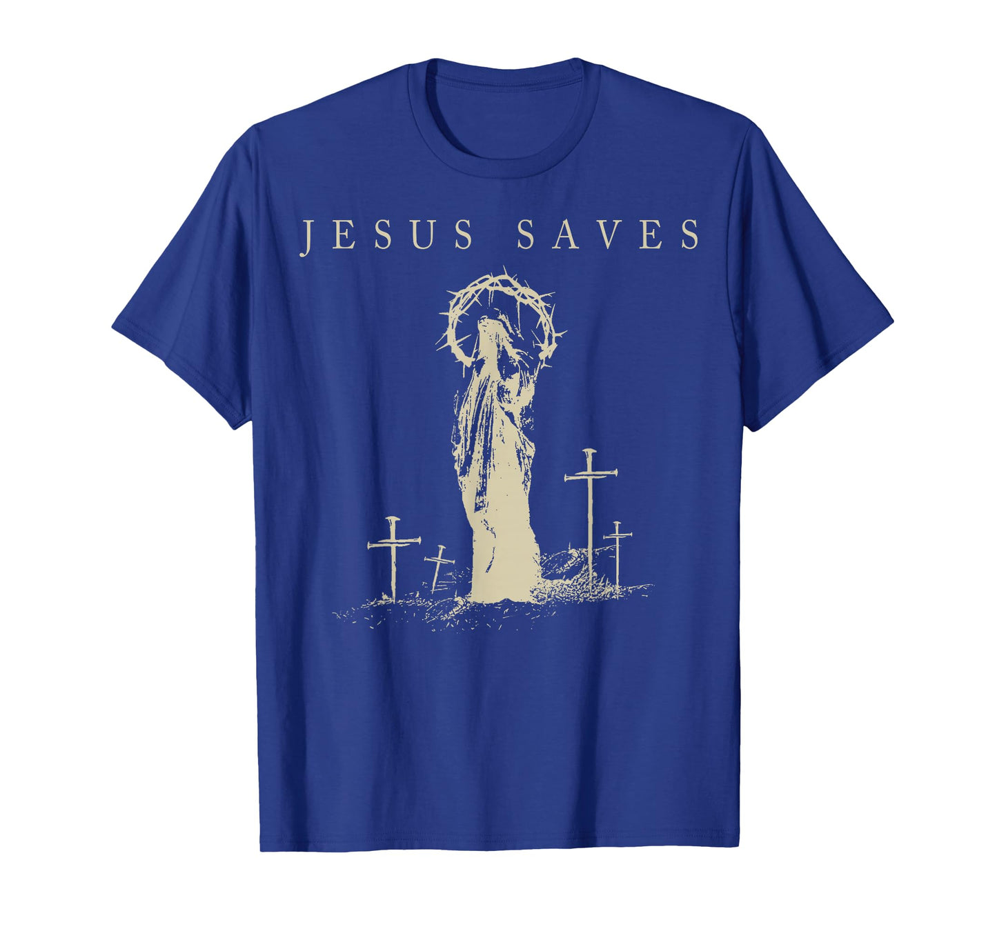 Jesus Saves Christian Faith Cross Vintage Religious Art T-Shirt