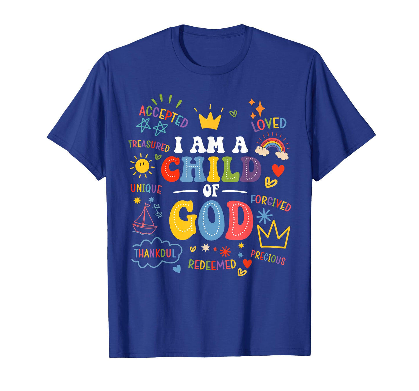 Im A Child of God Christian Retro Jesus Faith Boys Girls T-Shirt