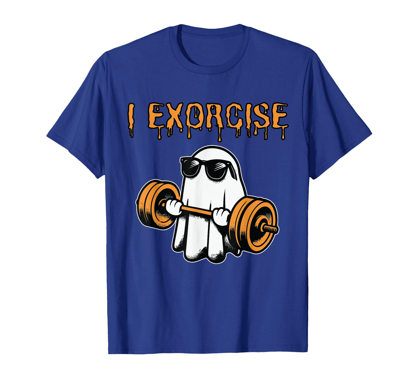ghost I exorcise funny gym exercise workout spooky Halloween T-Shirt