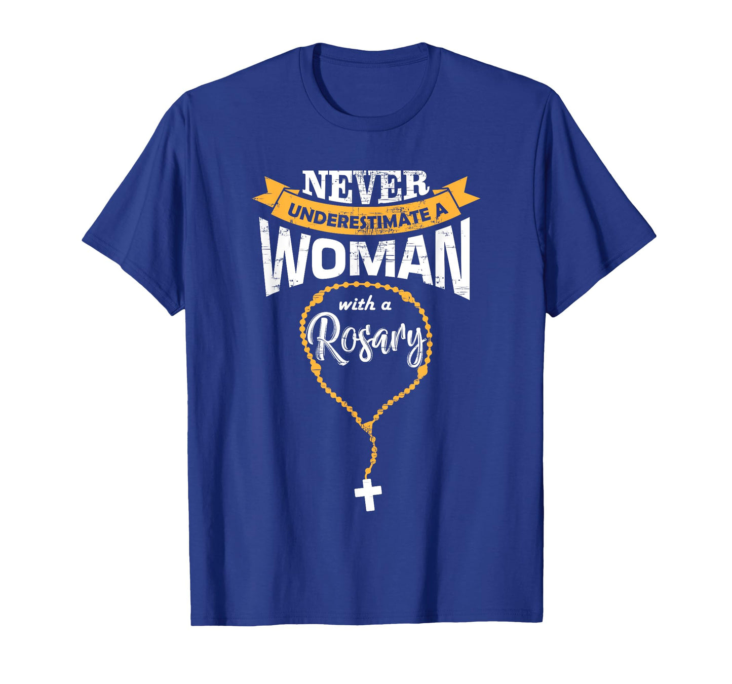 Cute Never Underestimate A Woman With A Rosary Christian T-Shirt