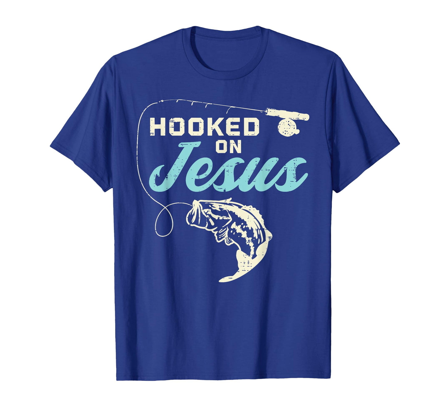 Hook On Jesus Bass Fishing Christian Religious God Gift T-Shirt