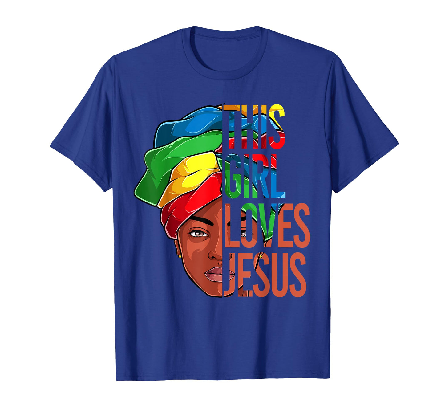 African American Apparel, Girl loves Jesus Christian Black T-Shirt