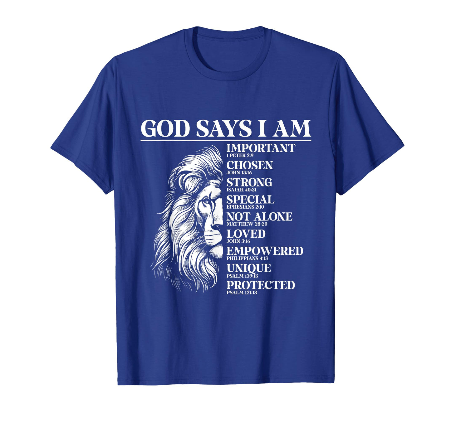 Faith Religious Lion God Says I Am Important T-Shirt