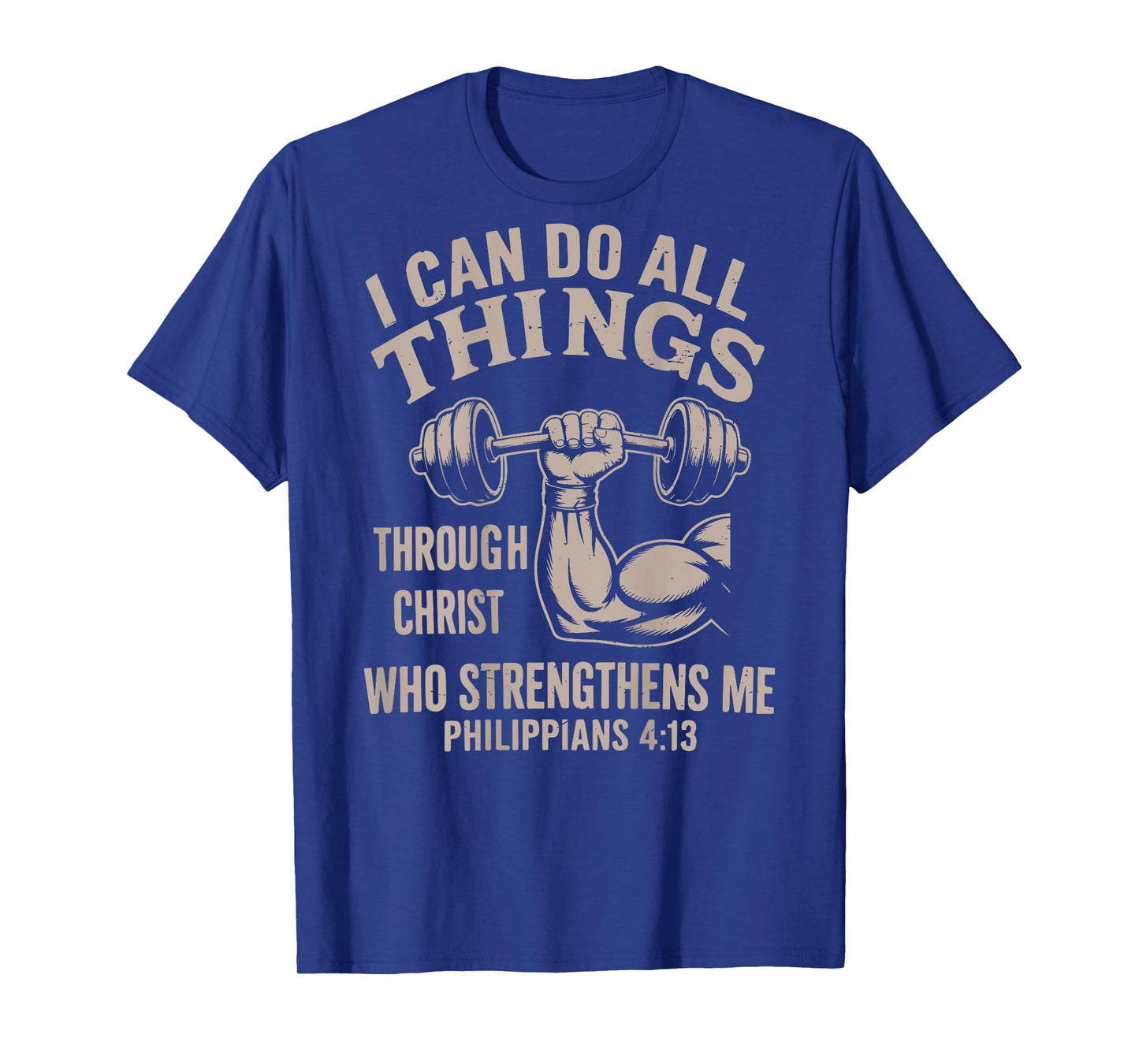 Can Do All Things Funny Christian Workout Gym Weightlifting T-Shirt