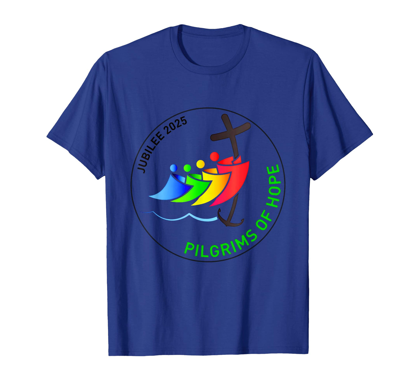 Catholic Jubilee 2025 Stained Glass Pilgrims Of Hope T-Shirt