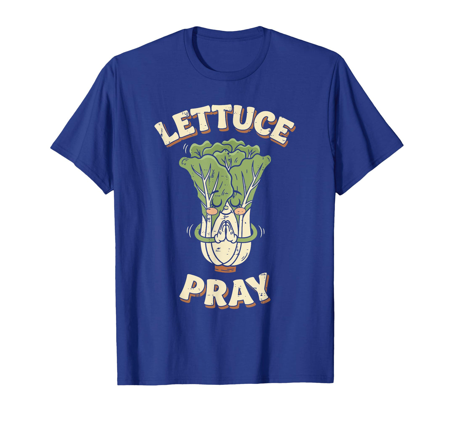 Lettuce Pray Vegetable Pun Cute Faith Humor Men Women Kids T-Shirt