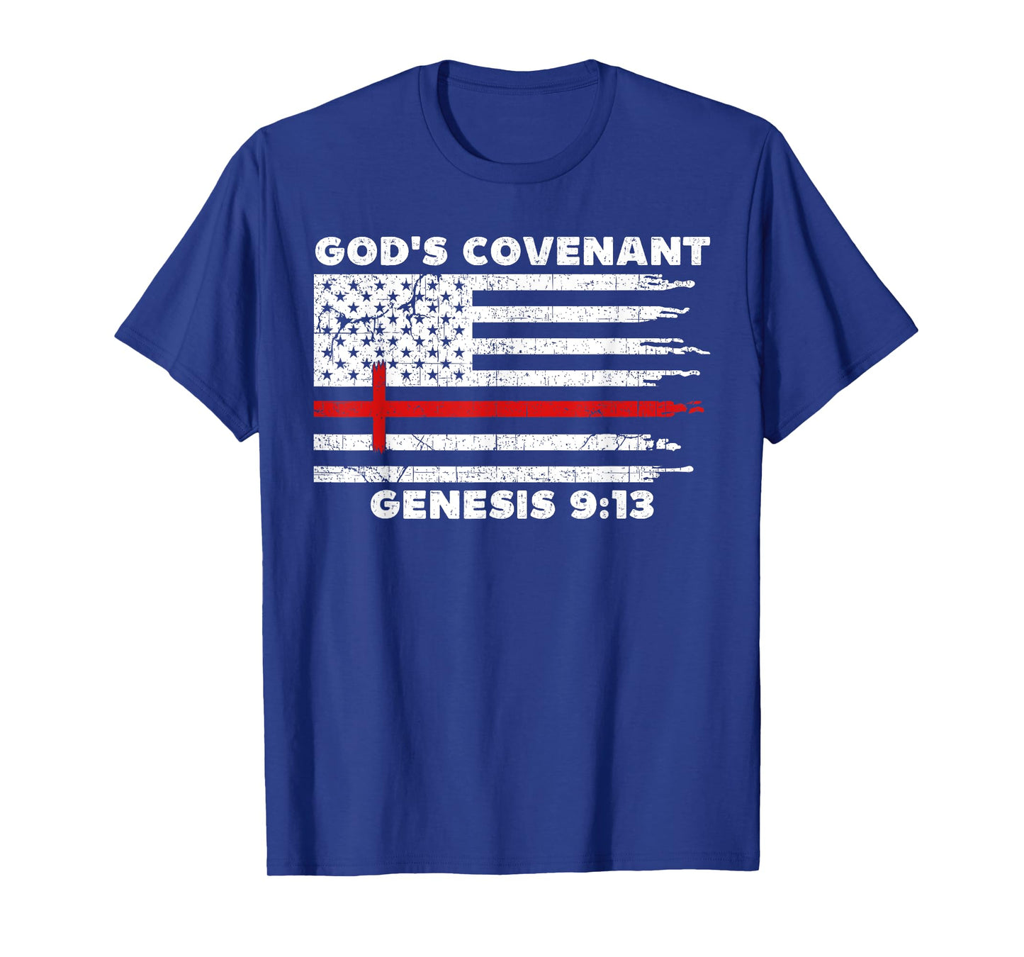 Gods Covenant Rainbow Genesis 9 13 Jesus Cross Bible Quote T-Shirt