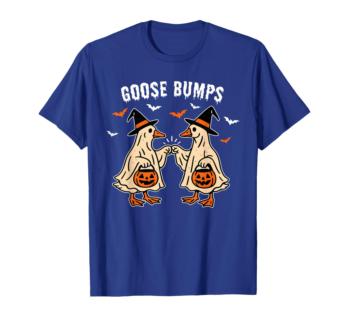 Goose Bumps Duck Pumking Halloween Funny Vintage T-Shirt