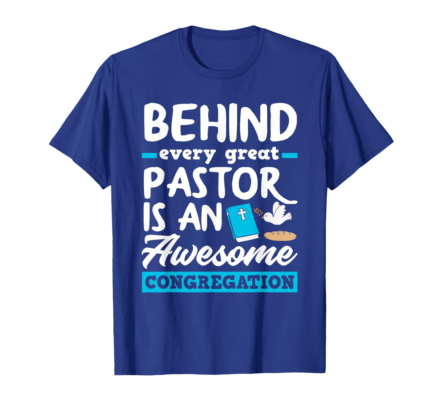 Behind Every Great Pastor Funny Minister Clergy Pastor T-Shirt