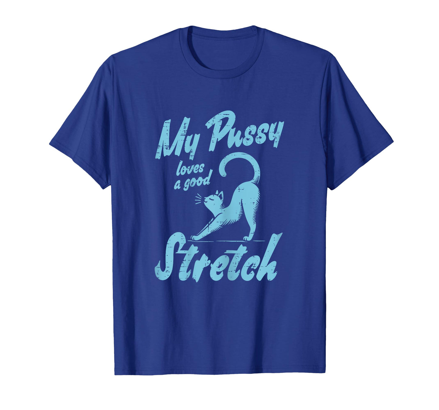 Inappropriate Cat Loves Good Stretch Funny Adult Humor Women T-Shirt