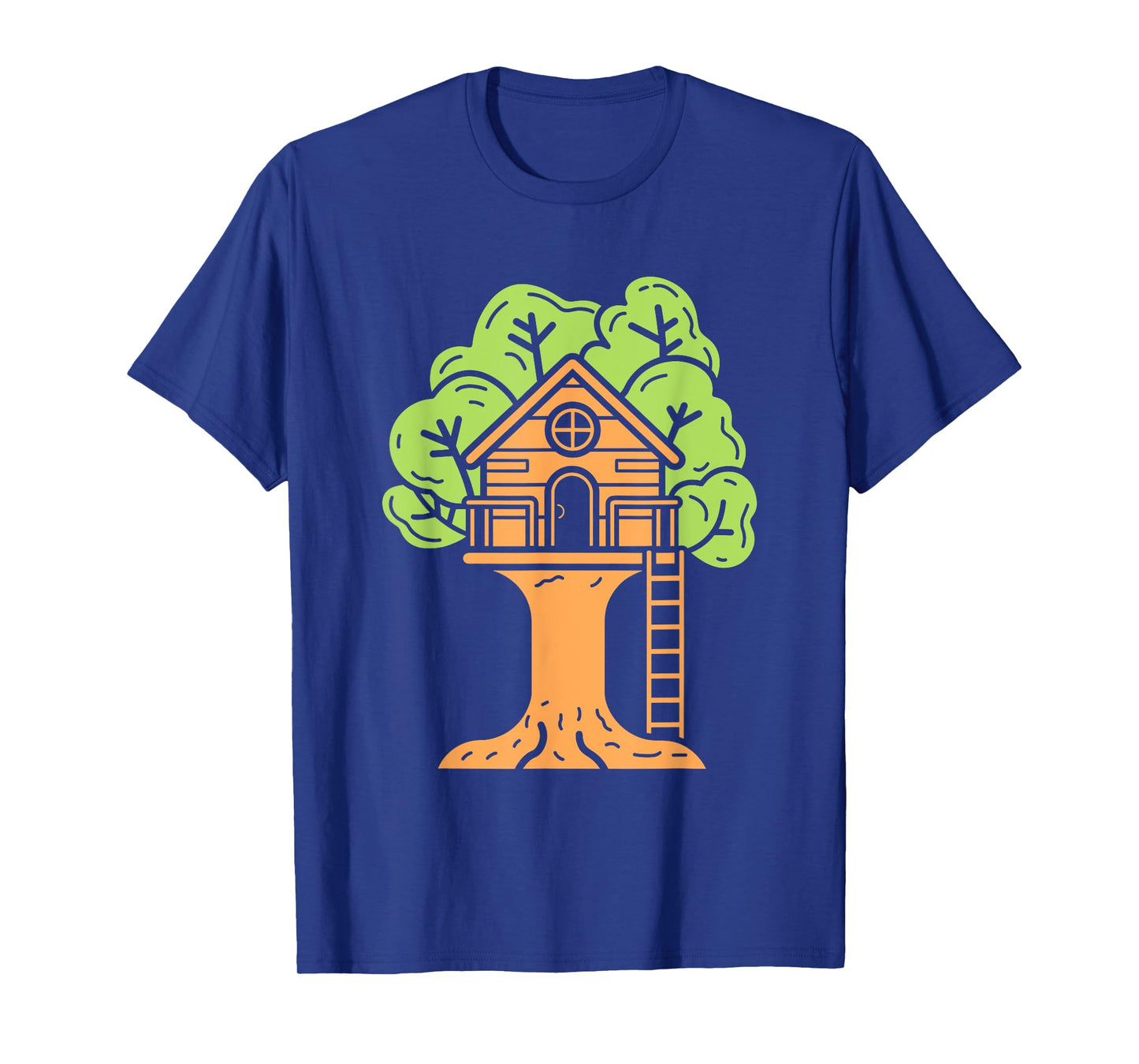 Nature tree house in minimalist trees simple tree house T-Shirt