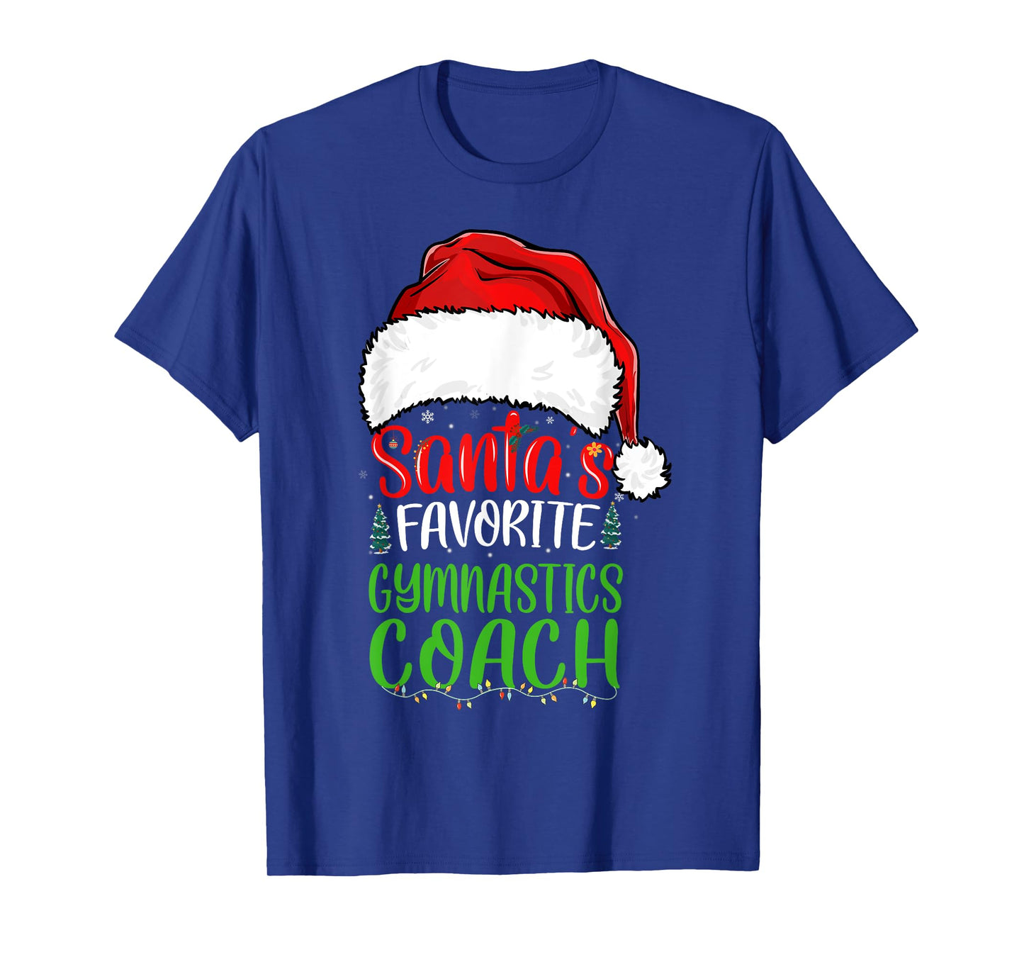 Santa's Favorite Gymnastics Coach Funny Christmas Gymnastics T-Shirt