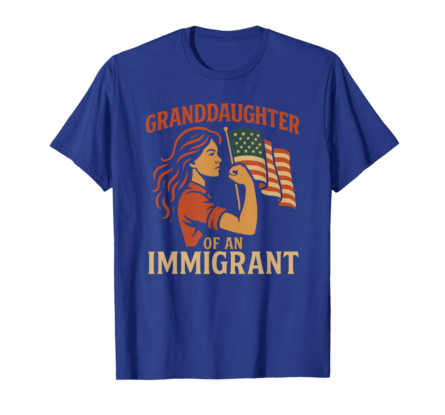 Granddaughter of an Immigrant Vintage American Patriotic USA T-Shirt