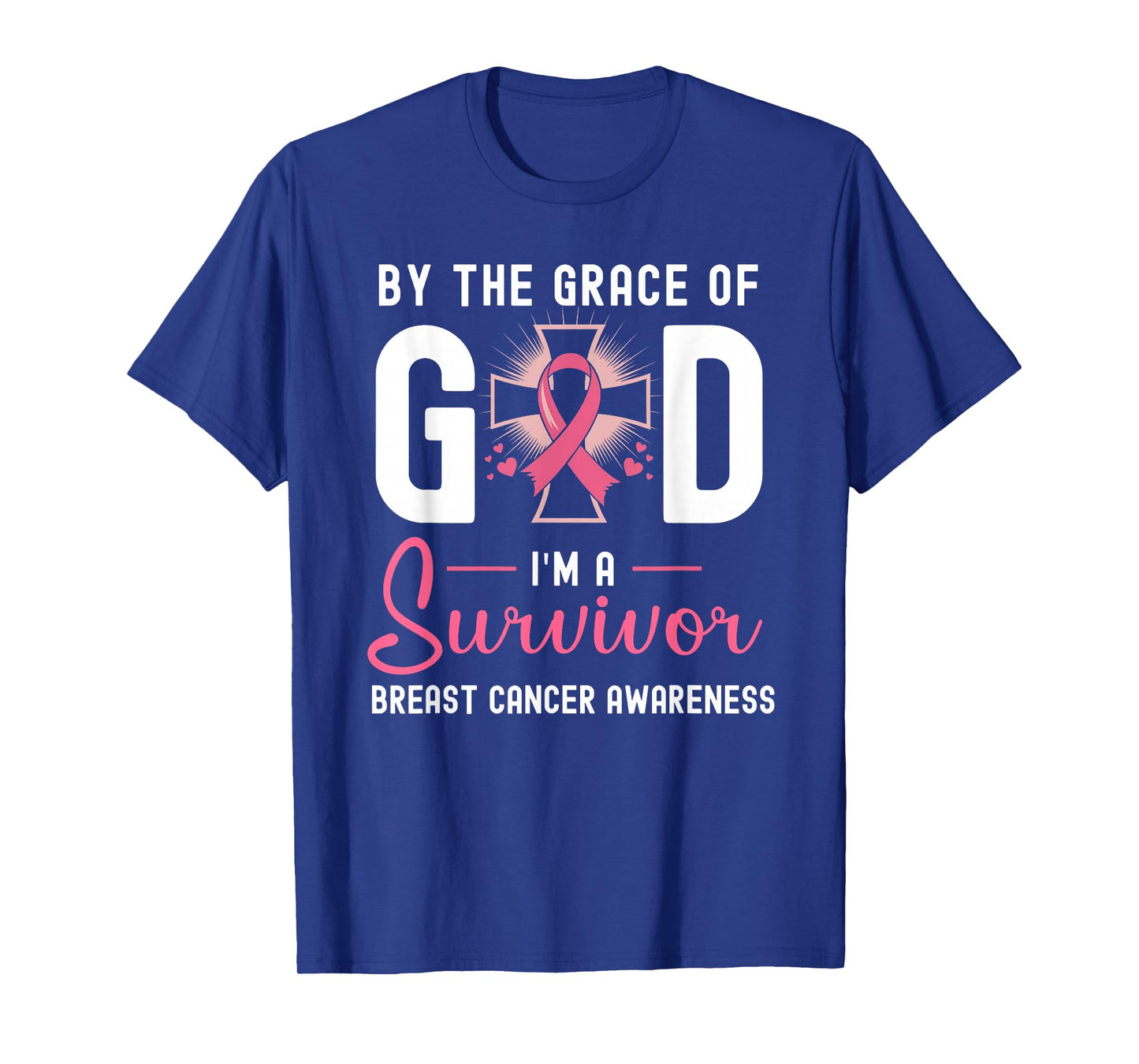 by The Grace God I'm A Survivor Breast Cancer Survivor T-Shirt