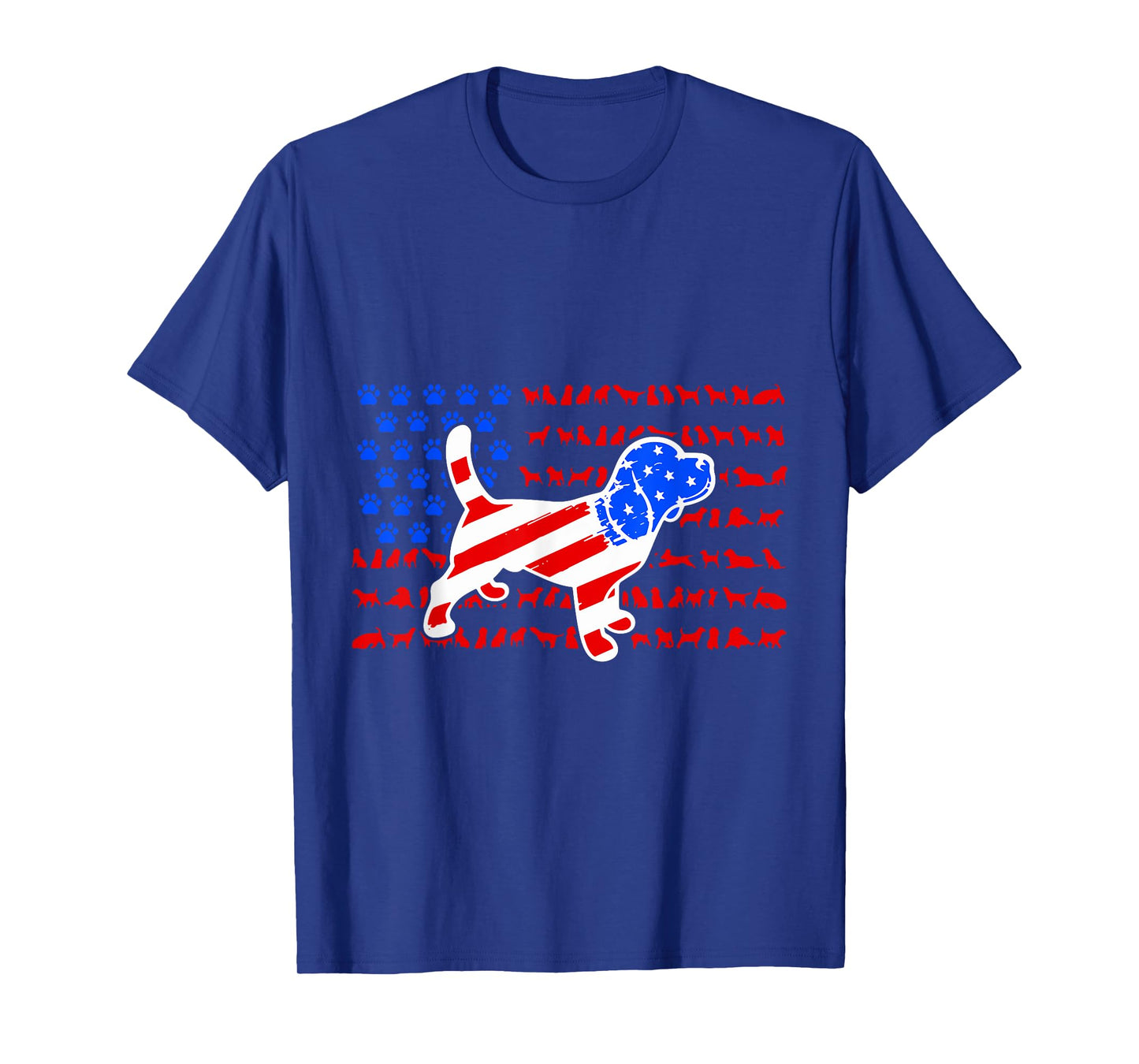 God Bless American Flag Patriotic USA Flag Funny Dogs Lovers T-Shirt