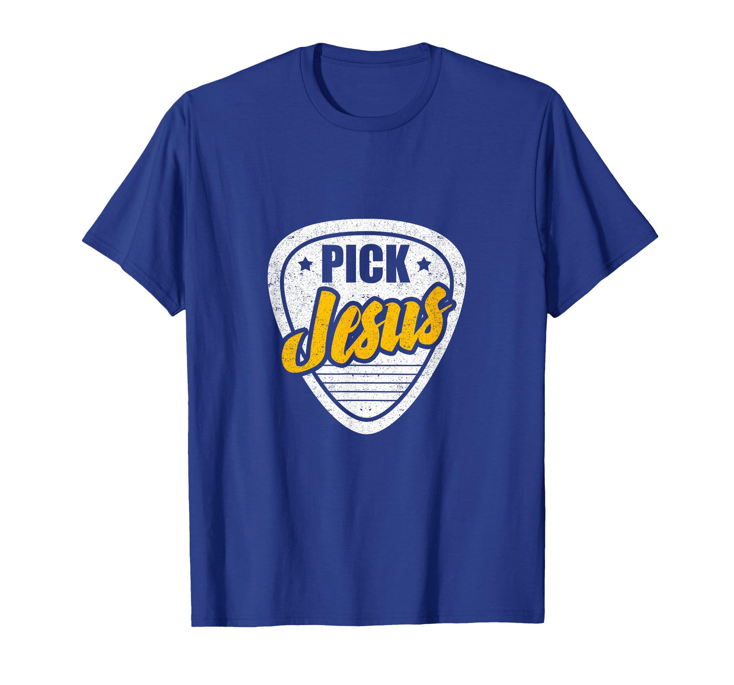 Pick Jesus Vintage Guitarists Musician Christian T-Shirt
