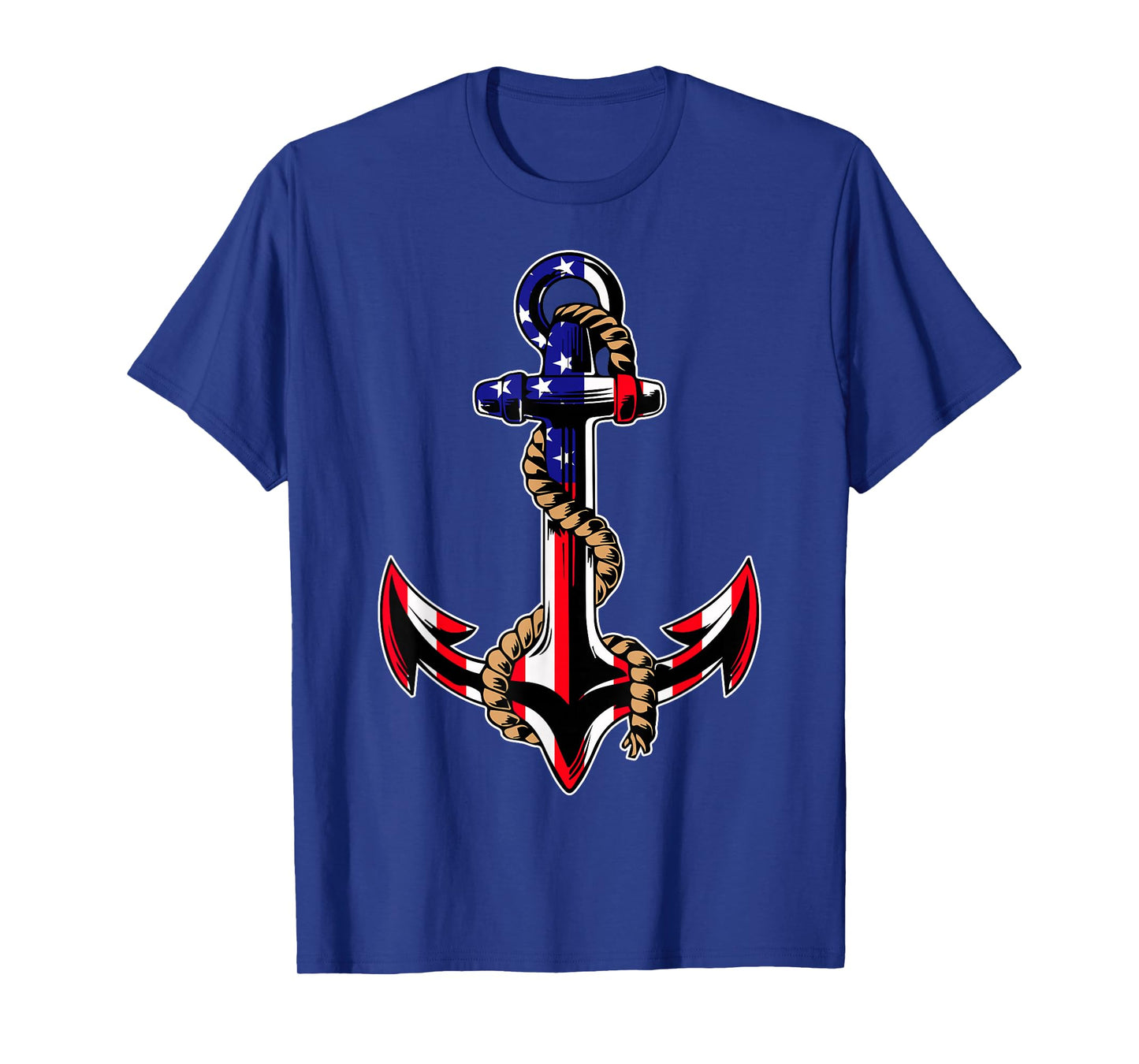 Patriotic Anchor American Flag Memorial Day 4th July T-Shirt