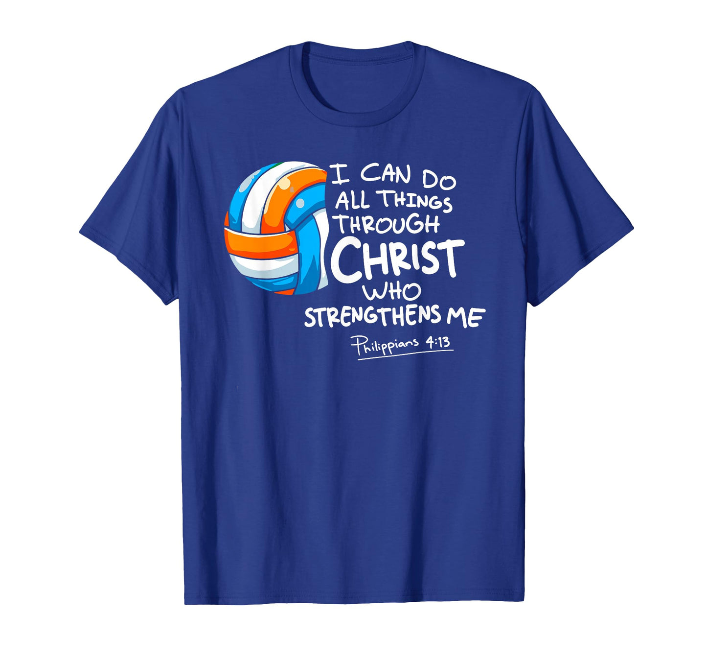 Vintage Volleyball Ball I Can Do All Things Through Christ T-Shirt
