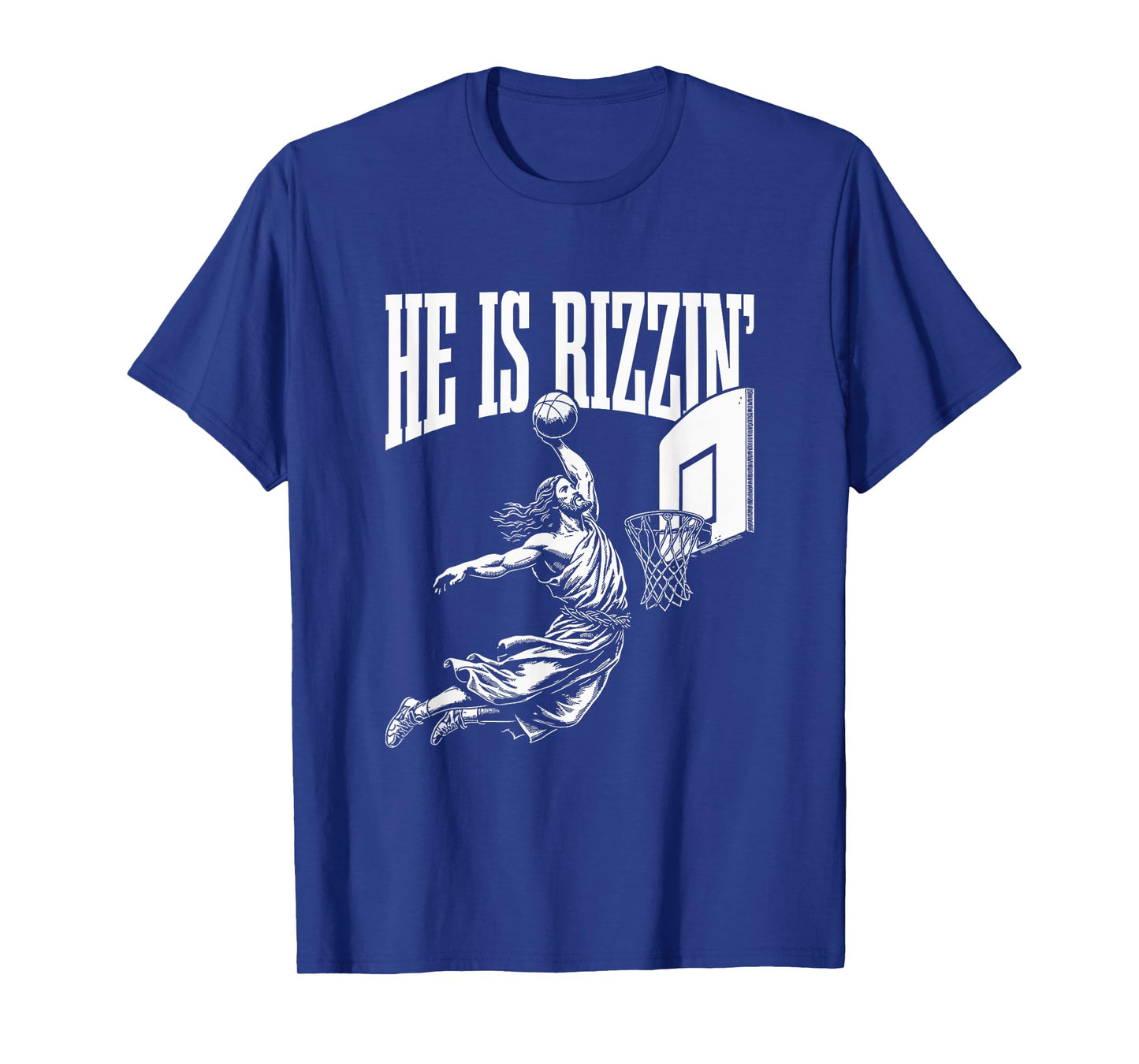 He Is Rizzin Funny Jesus Basketball Meme T-Shirt