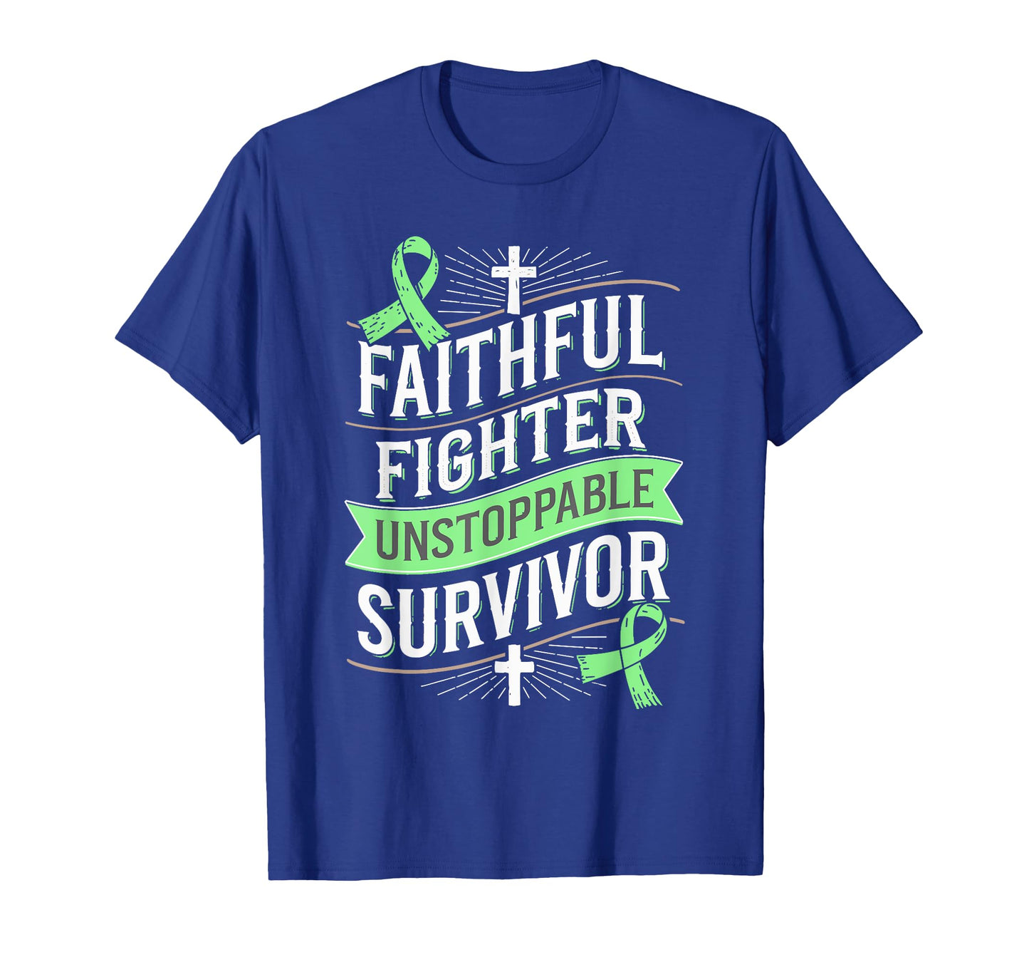 Faithful Fighter Survivor Non-Hodgkin Lymphoma Awareness T-Shirt