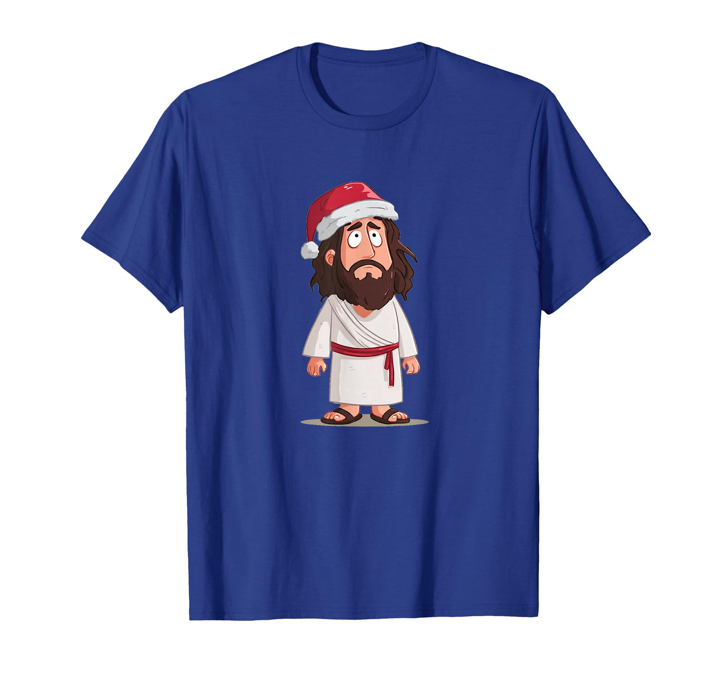 Funny Jesus Christ with Santa Claus Hat Costume T-Shirt