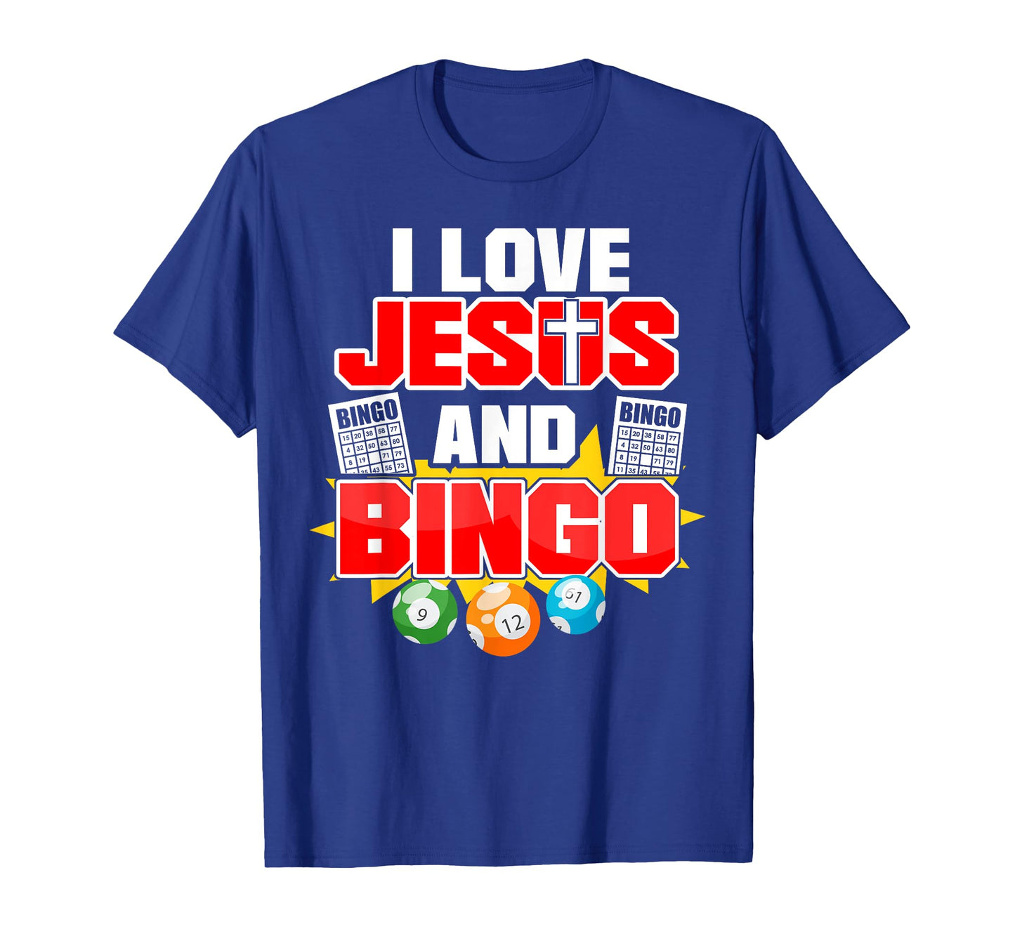 Bingo Player Jesus Faith Christian I Love Jesus And Bingo T-Shirt