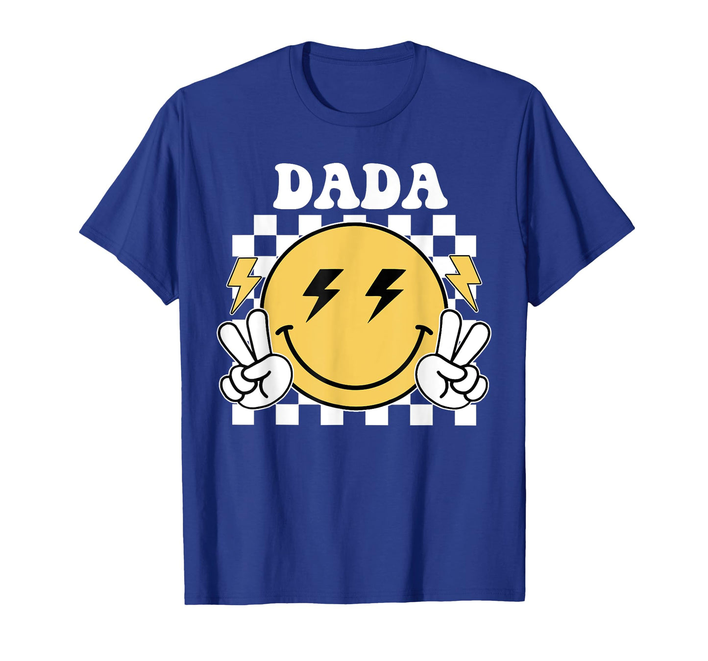 Dada One Happy Dude Birthday Theme Family Matching T-Shirt, Small, Black