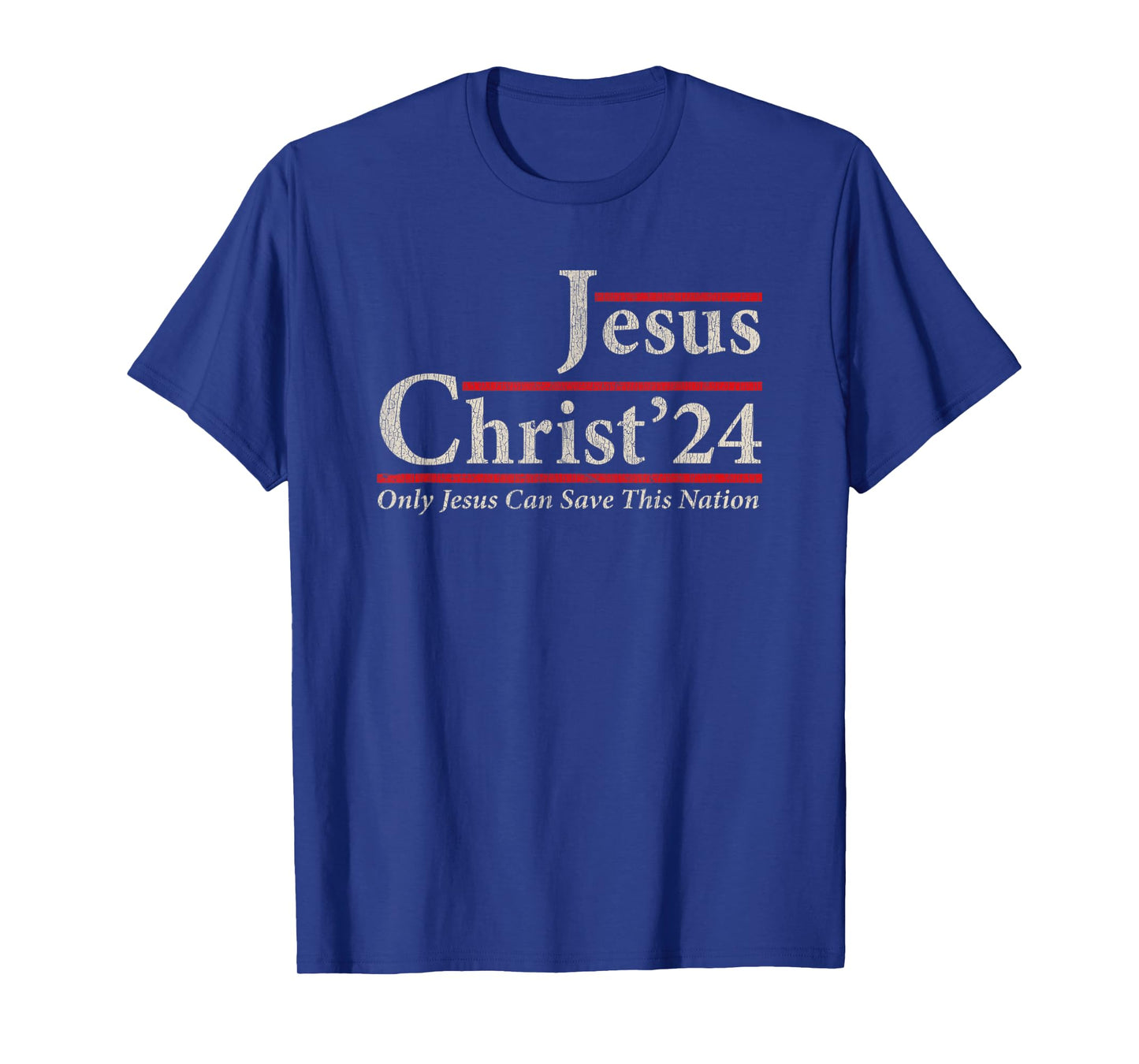 Jesus Christ 2024 Only Jesus Can Save This Nation T-Shirt - Black, Unisex, Short Sleeve, Religious Retro T-Shirt, Small