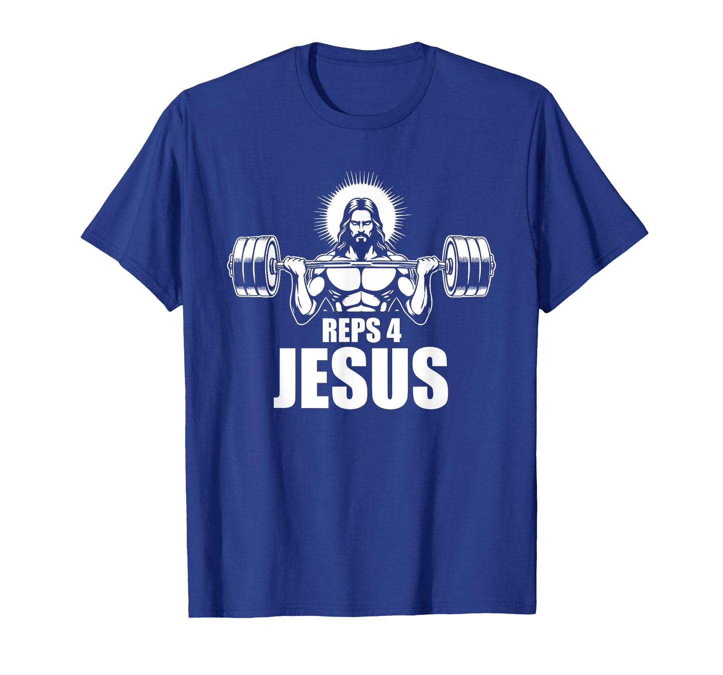 Reps 4 Jesus Gym Christian Weightlifting Workout T-Shirt