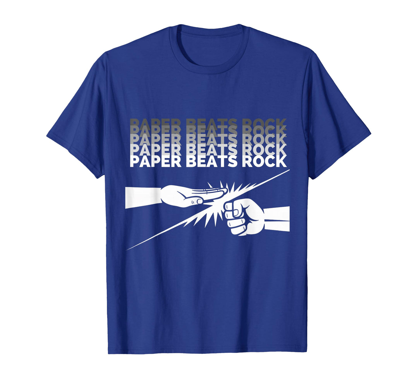 Funny Paper Beats Rock Saying Humor Retro Gaming Style T-Shirt