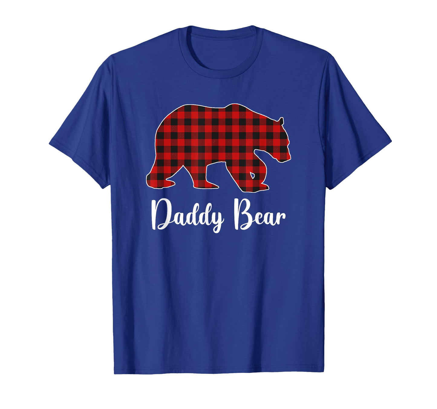 Red Plaid Bear Christmas Pajama Daddy Matching Family Dad T-Shirt