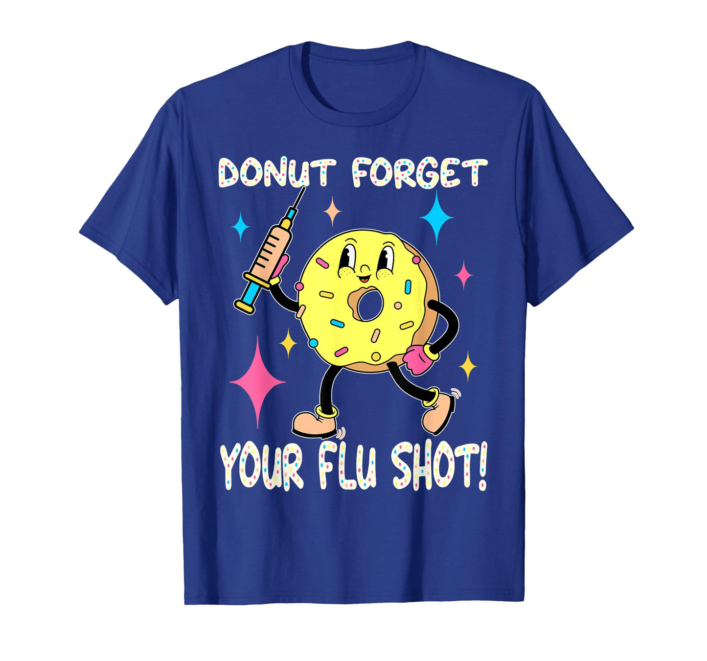 flu shot nurse medical funny nursing flu cold season donut T-Shirt