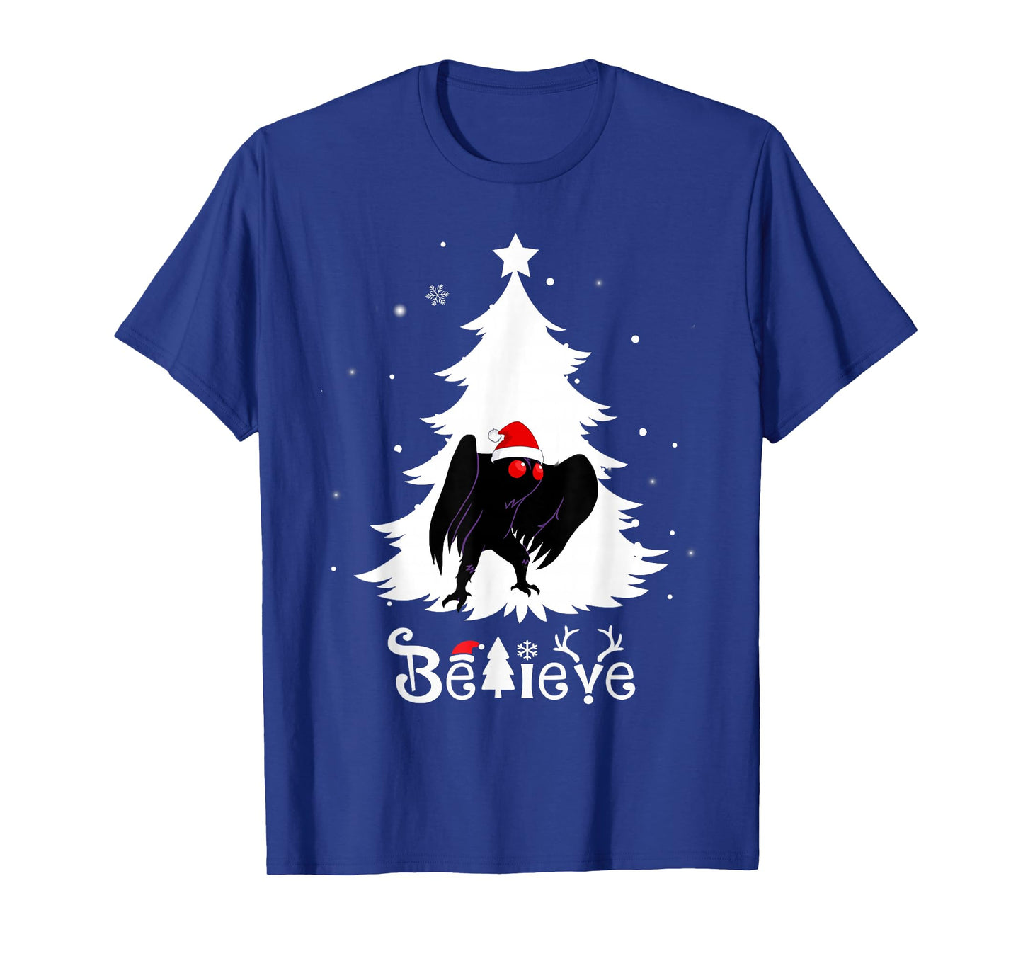 Funny Mothman Believe Christmas Cryptid Point Pleasant T-Shirt