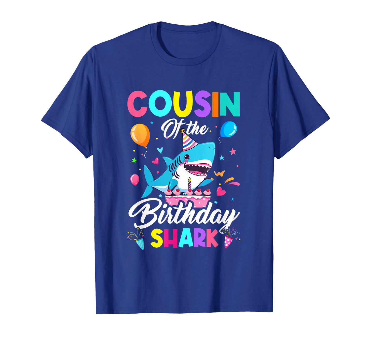 Cousin Of The Shark Birthday Boy Girl Party Family Group T-Shirt