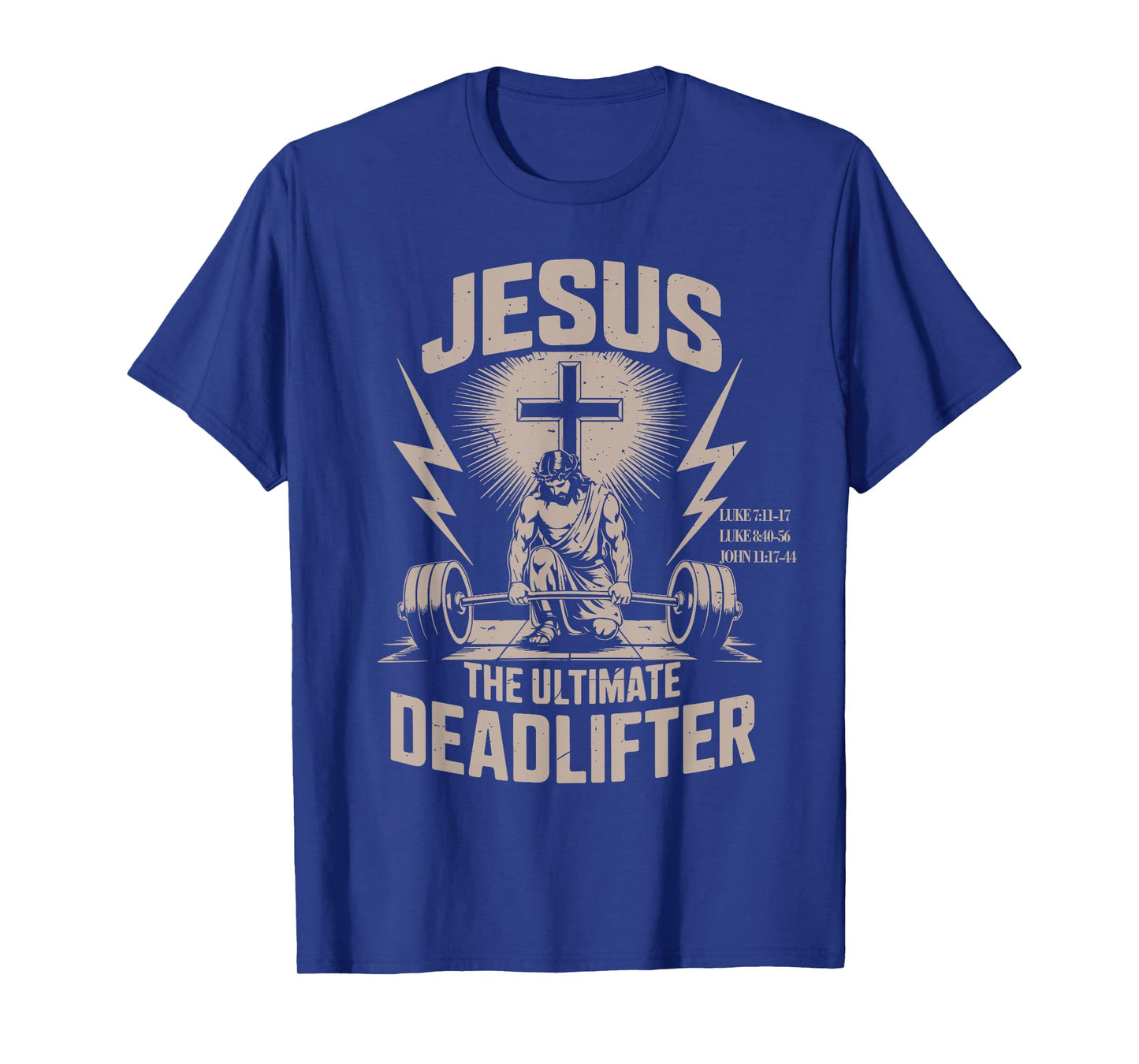Jesus The Ultimate Deadlifter Muscle Kid Funny Christian Gym T-Shirt