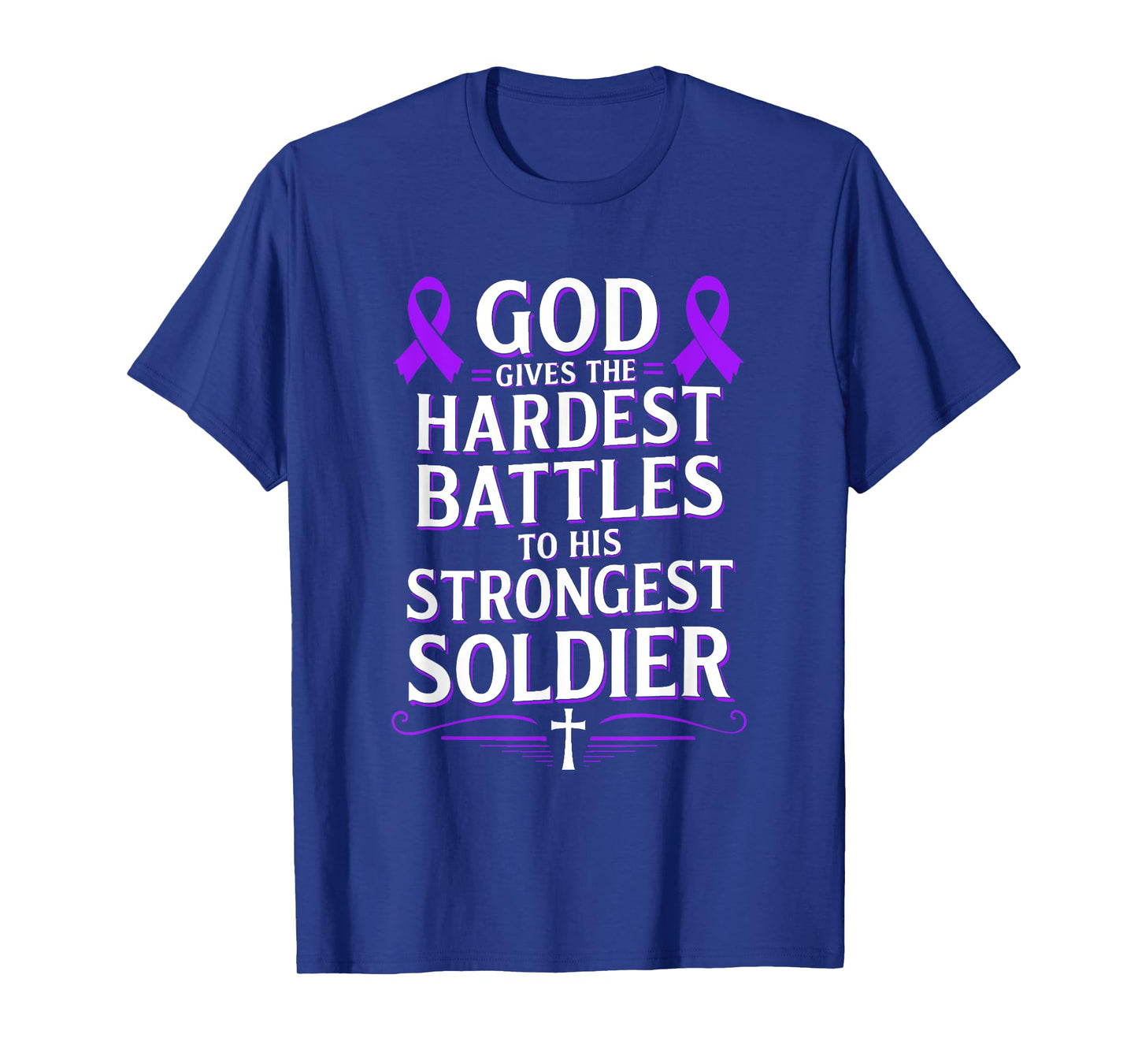 God Gives Hardest Battle Gynecologic Cancer Awareness T-Shirt