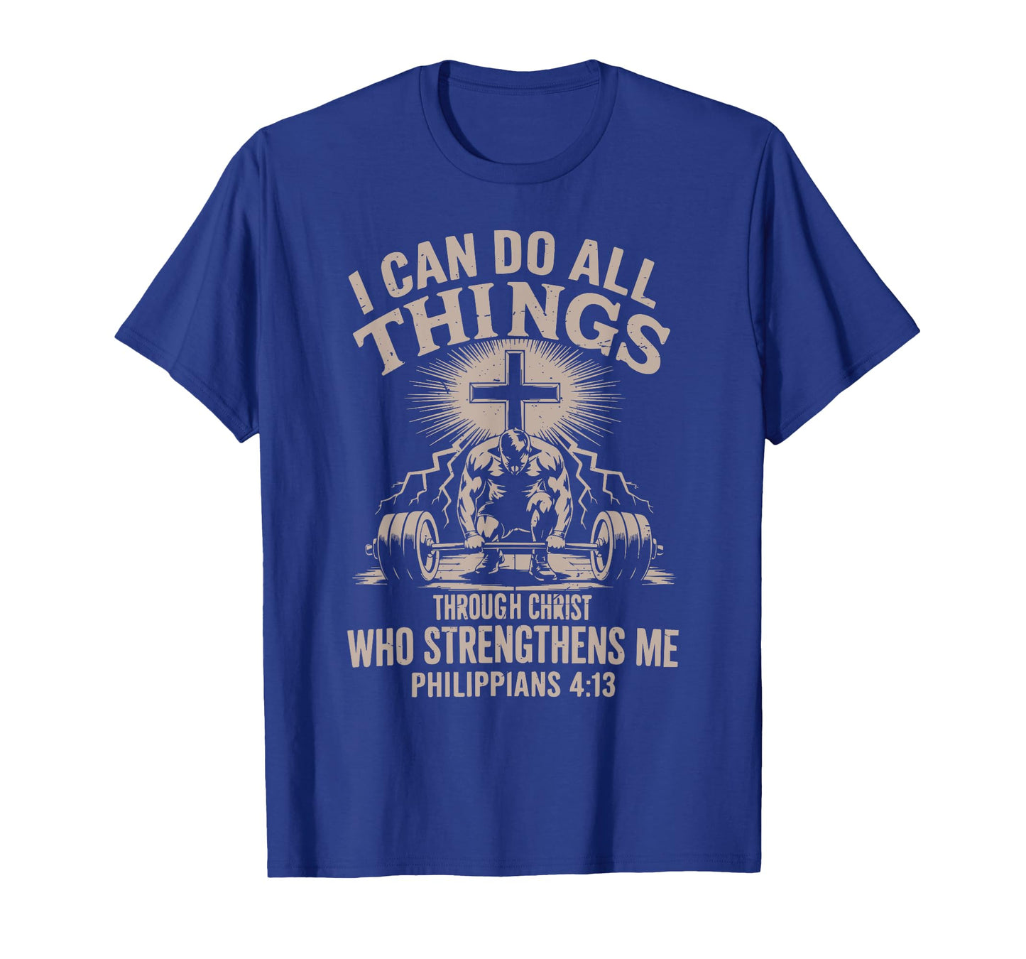 Can Do All Things Funny Christian Workout Gym Weightlifting T-Shirt