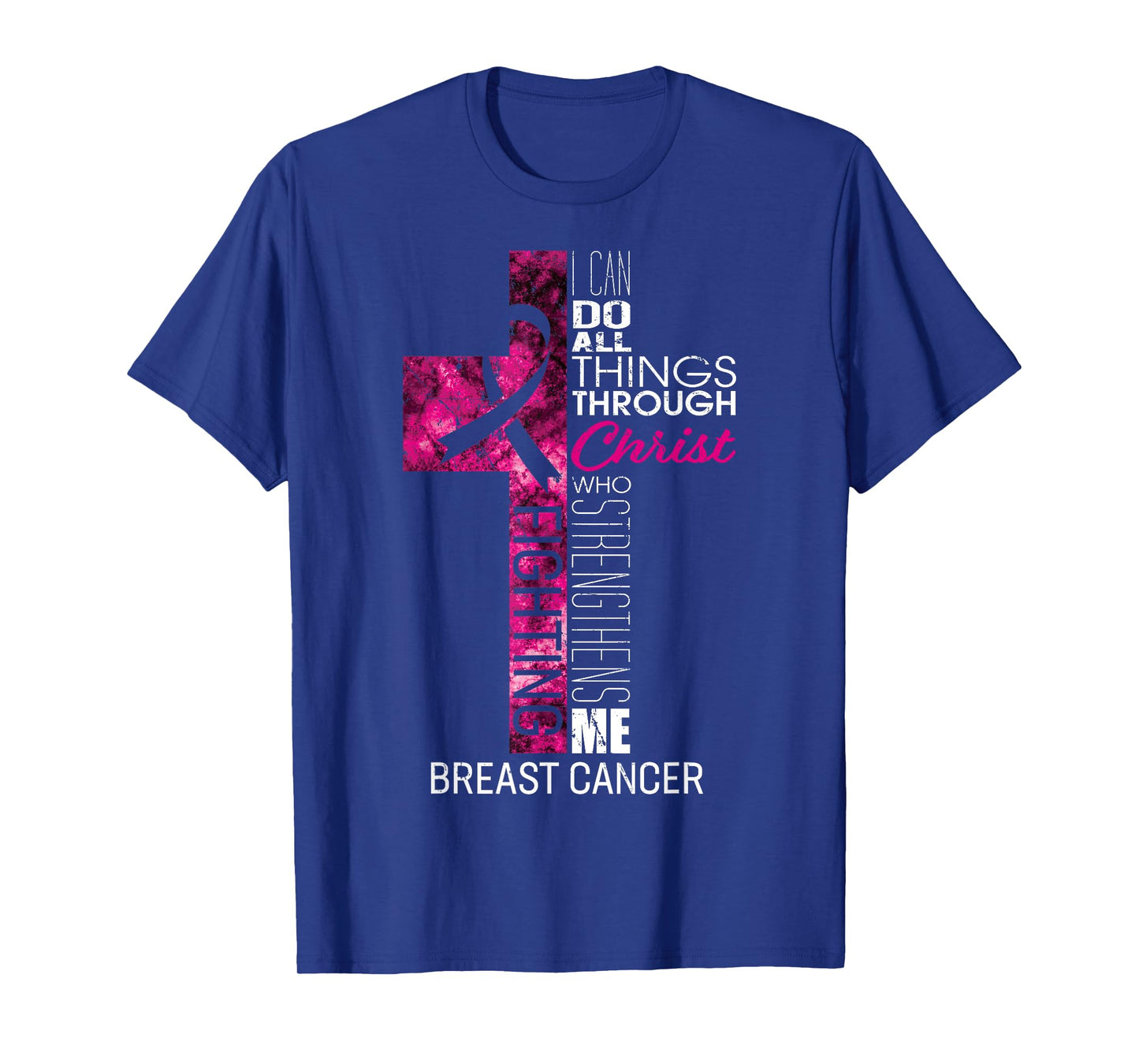 Breast Cancer Awareness Gifts Pink Cross Christian Verse Mom T-Shirt