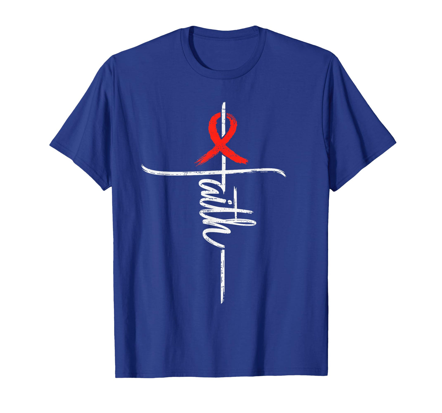 Faith Sepsis Awareness Cross Christian Religious Ribbon Red T-Shirt