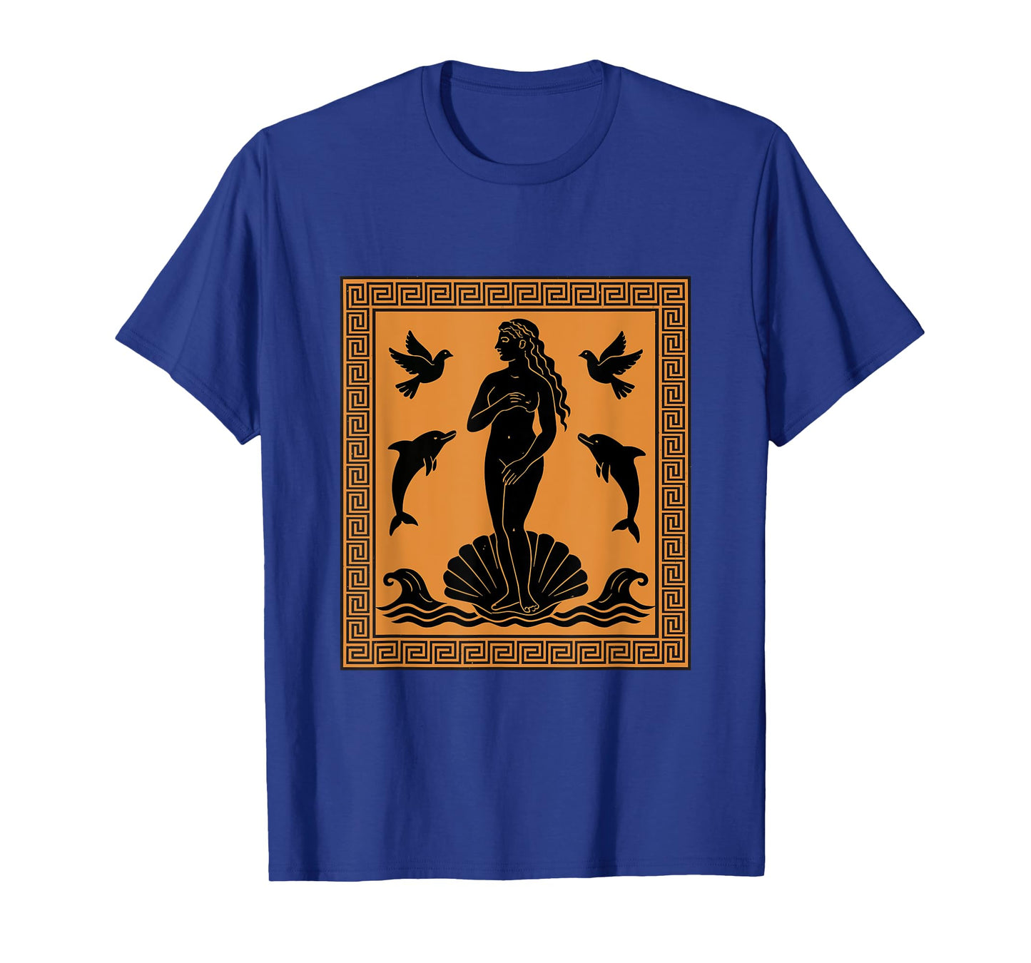 Aphrodite Aesthetic Goddess Dolphins Birds Greek Mythology T-Shirt