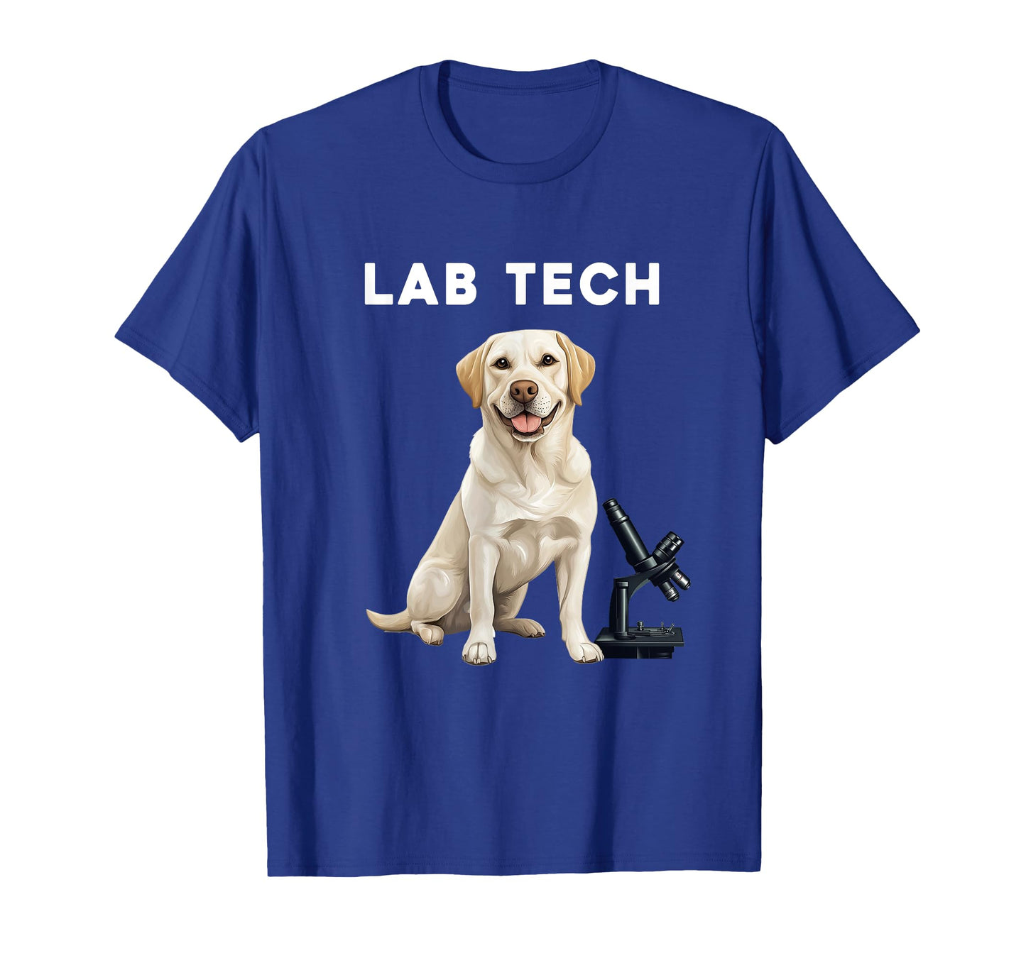 Funny Lab Tech Design featuring a Labrador Dog for Scientist T-Shirt