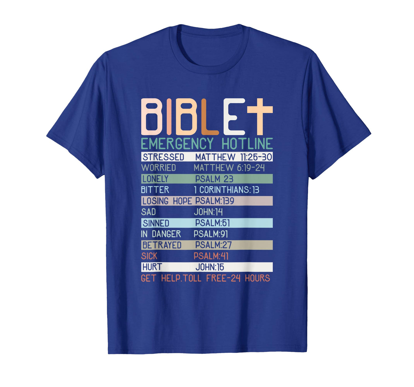 Bible Emergency Hotline Christian Faith Inspiration T-Shirt