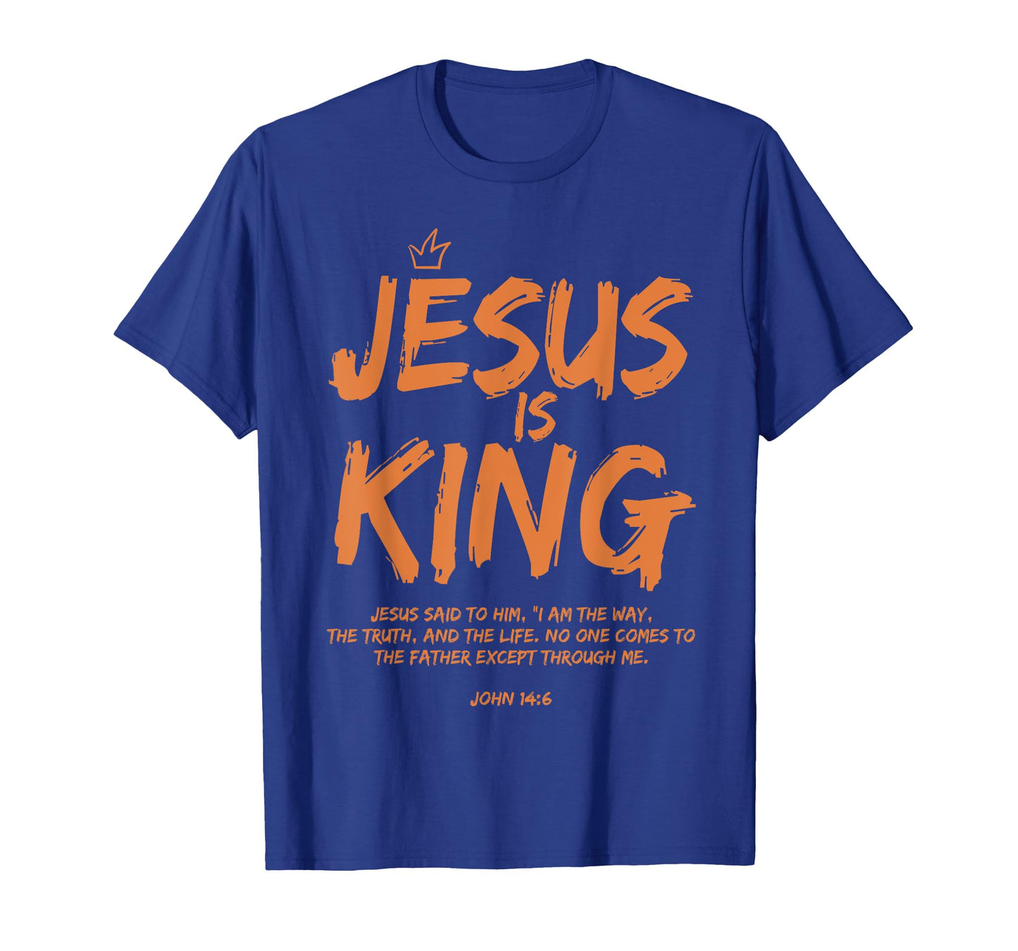Jesus Is King Christian Cross God Faith Bible Religious T-Shirt