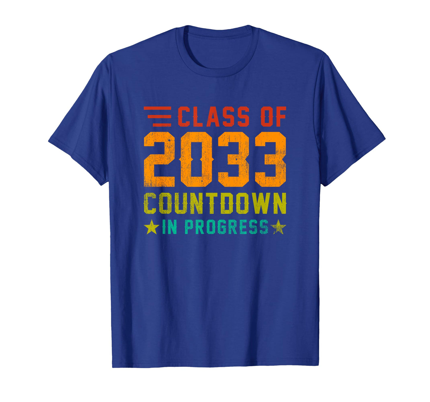 Class Of 2033 Countdown in Progress Retro Funny First Day T-Shirt
